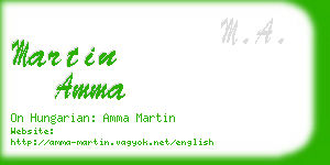 martin amma business card